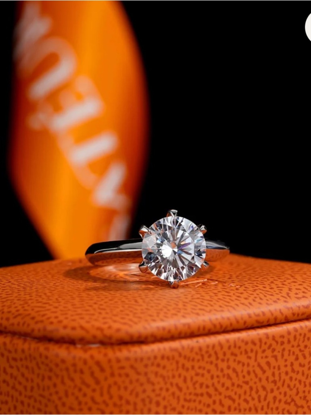 Satéur Destinée Ring 2.00 Carat Sterling Silver 18K White Gold Plated